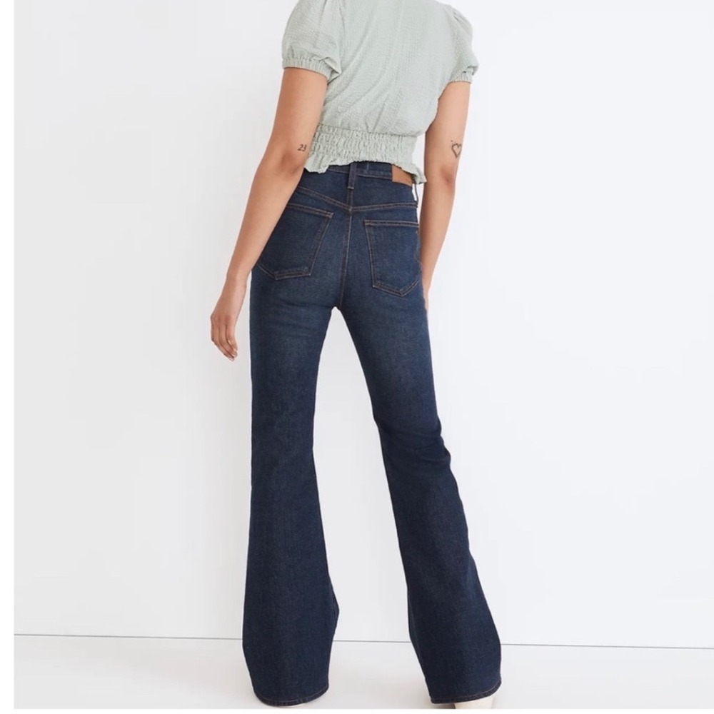 Madewell The Vintage Flare Jean Dark Indigo High Rise Denim Pants Womens 29 - Picture 13 of 13